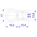 RS PRO Black Ethylene Propylene Diene Monomer Edging Strip 20 m 727-6061