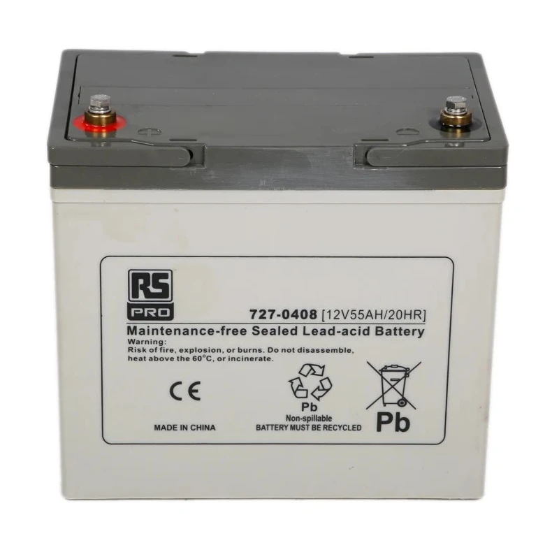 RS PRO Sealed Lead Acid Battery 12 V, 55 Ah, AGM Construction, T6 Termination 727-0408