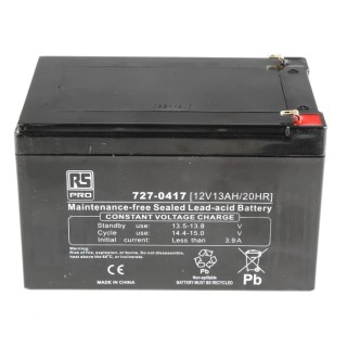RS PRO 12 V T1 Sealed Lead Acid Battery 13 Ah AGM Construction 95mm x 151mm 4.1kg 727-0417