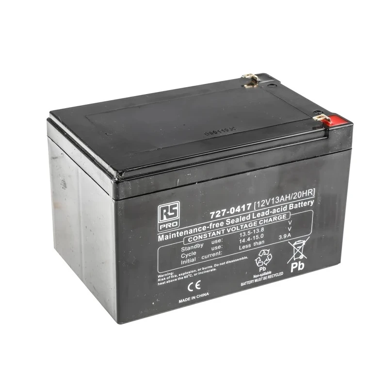 RS PRO 12 V T1 Sealed Lead Acid Battery 13 Ah AGM Construction 95mm x 151mm 4.1kg 727-0417