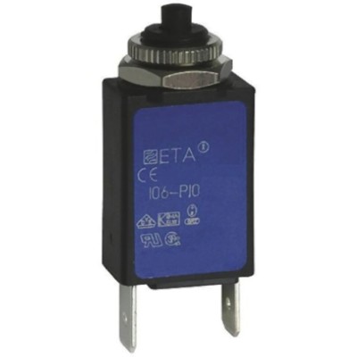 ETA 106 Thermal Circuit Breaker 6A Current Rating 1-Pole Panel Mount 106-P10-000040-6A