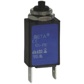ETA Thermal Circuit Breaker 2A Current Rating 1-Pole Panel Mount 106-P10-000040-2A