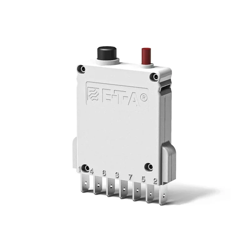 ETA Thermal Magnetic Circuit Breaker 2A Current Rating, 1-Pole Panel Mount 3600-P10-Si-2A