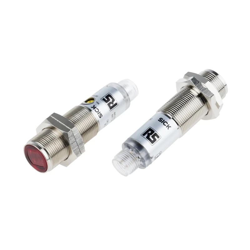 RS PRO Through Beam Receiver Photoelectric Sensor, Barrel Style, 28 m Detection Range, NPN Output, IP67 Rated, Model 729-5126