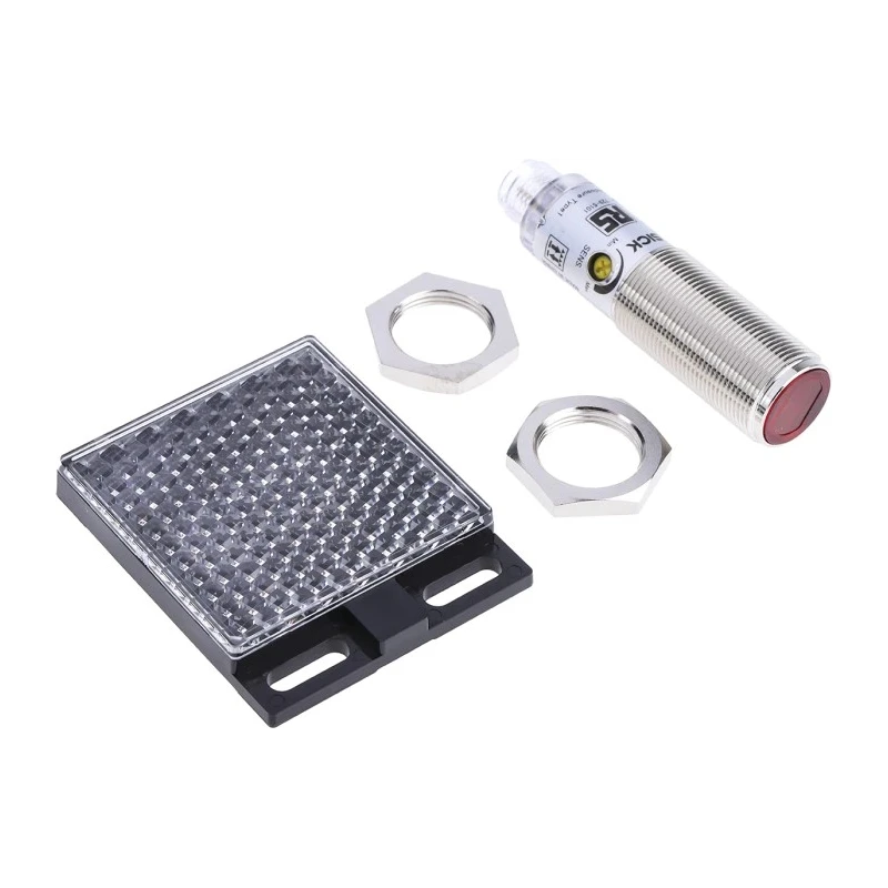 RS PRO Retroreflective Photoelectric Sensor, Barrel Style, NPN Output, 50 mm to 7 m Detection Range, IP67, 30V DC 729-5101