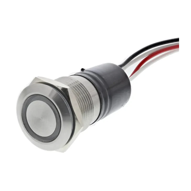 Bulgin Illuminated Momentary Push Button Switch Panel Mount SPST Blue LED IP66 24 V dc MPI002