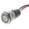 Bulgin Illuminated Momentary Push Button Switch Panel Mount SPST Blue LED IP66 24 V dc MPI002