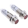 RS PRO Through Beam Receiver Photoelectric Sensor Barrel Style 28 m Detection Range PNP Output IP67 729-5123