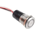 Bulgin Illuminated Push Button Switch Panel Mount Momentary 19.2 mm Cutout SPST Blue LED IP66 24 V dc MPI002