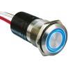Bulgin Illuminated Push Button Switch Momentary Panel Mount SPST Blue LED IP66 28V DC 250V AC MPI002