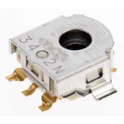 Alps Alpine 12 ppr Pulse Incremental Mechanical Rotary Encoder with 2.2 mm Hollow Shaft, Bracket Mount EC05E1220401