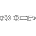 Provertha 103 Series Conversion Pin Set for Use With Rail D-Sub Backshells 2 Contacts Black 103M3T1002