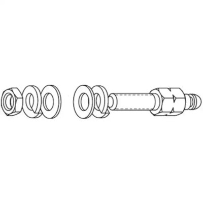Provertha 103 Series Conversion Pin Set for Use With Rail D-Sub Backshells 2 Contacts Black 103M3T1002