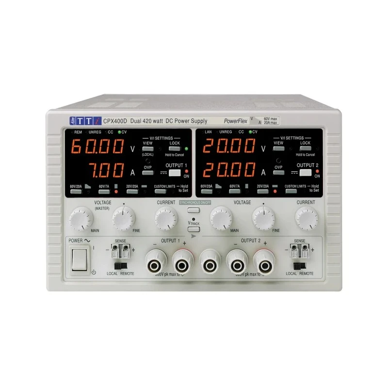 Aim-TTi Digital Bench Power Supply, 2-Output 0 V AC to 60 V, 840 W, 20 A Max CPX400D