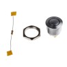 KNITTER-SWITCH Illuminated Vandal Proof Momentary Push Button Switch SPST Blue LED 12V Panel Mount MAV16CARE-7-JR-12V
