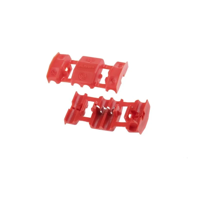 TE Connectivity Insulated Red 18 AWG Tap Splice Connector, Glass Filled Nylon, Tin-Plated Brass Contact 53440-2