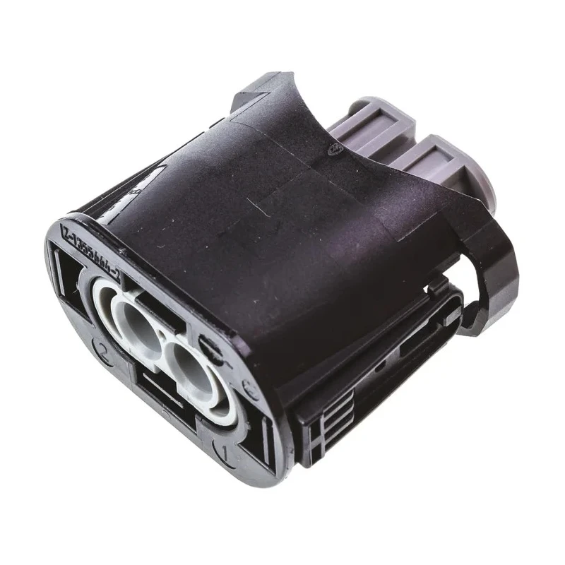 TE Connectivity Junior Power Timer Automotive Connector Female Black Polybutylene Terephthalate Housing 2 2-1355668-2