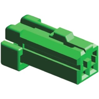 TE Connectivity MULTILOCK 040 Automotive Connector Male Green Cable 2 Way Crimp Termination 174056-4