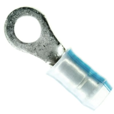 TE Connectivity PIDG Insulated Ring Terminal M4 Stud Size 16 AWG 14 AWG Wire Size Polyvinyl Fluoride Insulation 53417-1