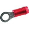 TE Connectivity PIDG Insulated Ring Terminal M4 Stud Size 22 AWG to 16 AWG Wire Size Nylon Red 31888