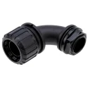 Adaptaflex Black Polyamide 66 20 mm Nominal Size Conduit Fitting M20 Thread IP65 Rated XF20/M20/C90