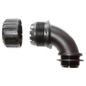 Adaptaflex Black Polyamide 66 20 mm Nominal Size Conduit Fitting M20 Thread IP65 Rated XF20/M20/C90