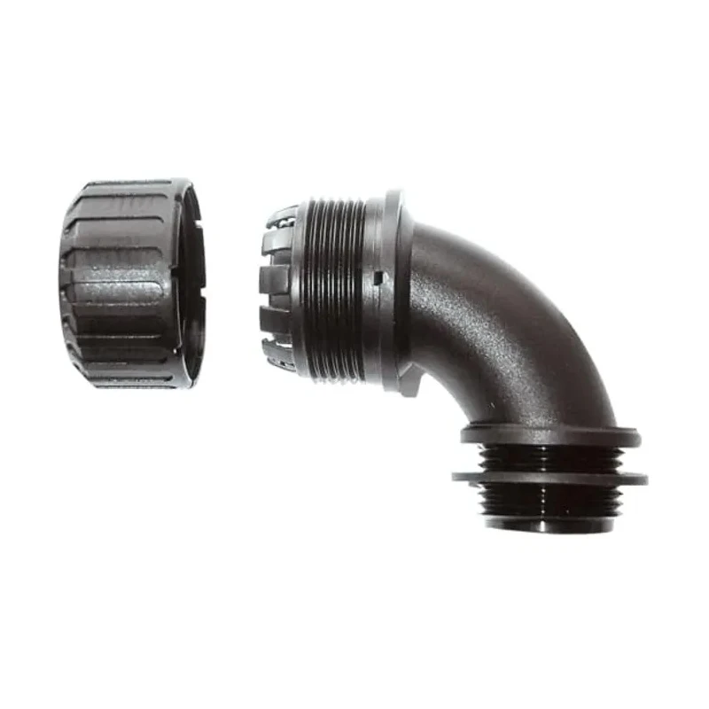 Adaptaflex Black Polyamide 66 20 mm Nominal Size Conduit Fitting M20 Thread IP65 Rated XF20/M20/C90