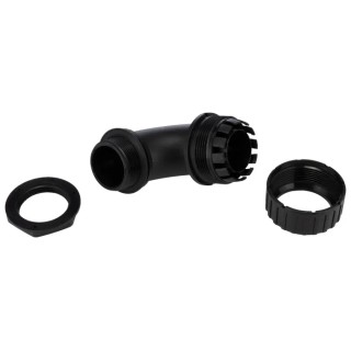 Adaptaflex Conduit Fitting 32 mm Nominal Size M32 Thread Polyamide 66 Black IP65 Fine Spark Finish XF32/M32/C90