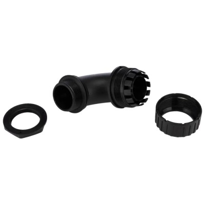 Adaptaflex Conduit Fitting 32 mm Nominal Size M32 Thread Polyamide 66 Black IP65 Fine Spark Finish XF32/M32/C90