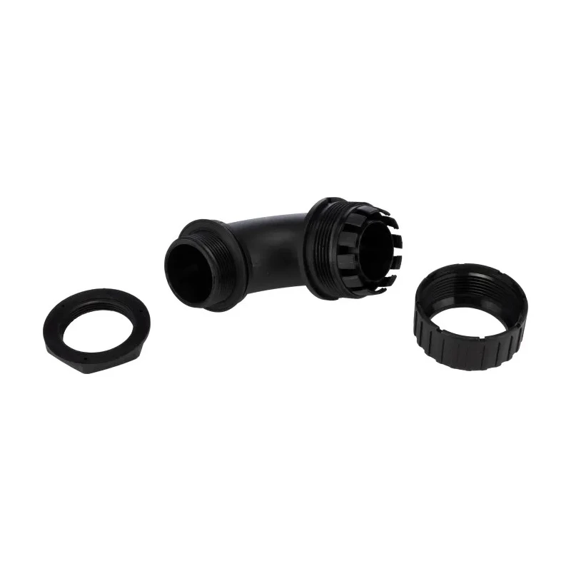 Adaptaflex Conduit Fitting 32 mm Nominal Size M32 Thread Polyamide 66 Black IP65 Fine Spark Finish XF32/M32/C90