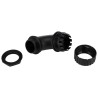 Adaptaflex Conduit Fitting 32 mm Nominal Size M32 Thread Polyamide 66 Black IP65 Fine Spark Finish XF32/M32/C90