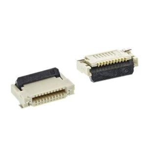 Omron 0.5 mm Pitch 10 Way Right Angle Female FPC Connector with Solder Termination XF2M