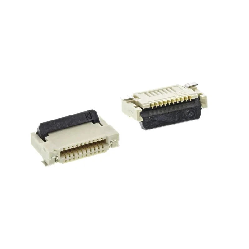 Omron 0.5 mm Pitch 10 Way Right Angle Female FPC Connector with Solder Termination XF2M