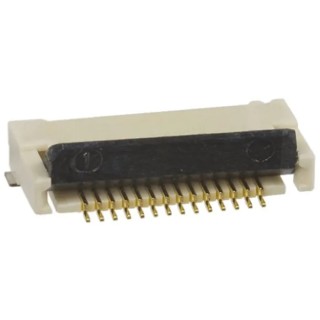 Omron FPC Connector 0.5 mm Pitch 14 Way Right Angle Female Solder Surface Mount XF2M