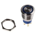 KNITTER-SWITCH MAV Series Illuminated Vandal Proof Push Button Switch, Momentary, Panel Mount, 19.2 mm MAV19A0F20E-724-JR