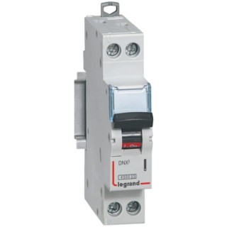 Legrand DX DNX3 Miniature Circuit Breaker, 1-Pole, 20A, Type C, 250V AC, 12V DC, 4.5 kA Breaking Capacity DNX3