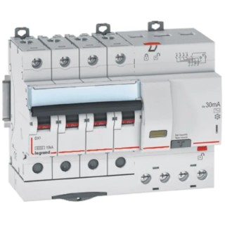 Legrand DX3 Series Residual Current Device 20A 3+N-Pole 30mA Type AC 100kA 400V AC 4 111 87