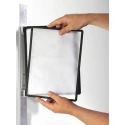 Durable VARIO Wall Mount 5-Panel Magnetic Display Document Holder A4 Polypropylene Black 5914-01