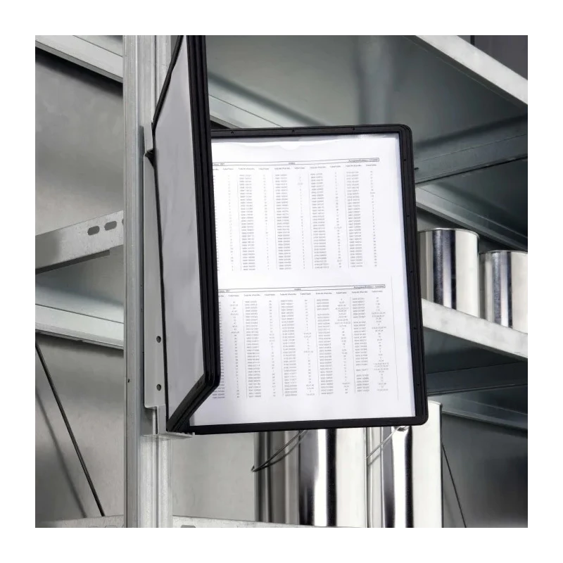 Durable VARIO Wall Mount 5-Panel Magnetic Display Document Holder A4 Polypropylene Black 5914-01