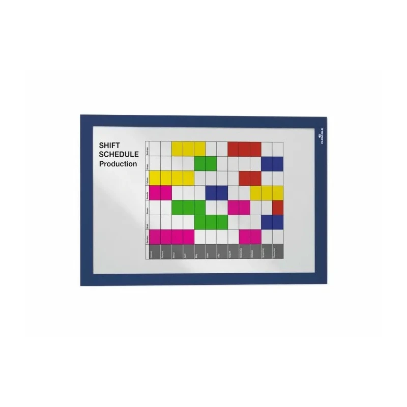Durable Blue A4 Document Display Polyvinyl Chloride Notice Board 323mm Height 236mm Width 4872-07
