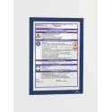 Durable Blue A4 Document Display Polyvinyl Chloride Notice Board 323mm Height 236mm Width 4872-07