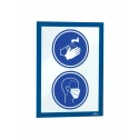 Durable Blue A4 Document Display Polyvinyl Chloride Notice Board 323mm Height 236mm Width 4872-07