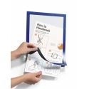 Durable Blue A4 Document Display Polyvinyl Chloride Notice Board 323mm Height 236mm Width 4872-07