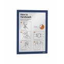 Durable Blue A4 Document Display Polyvinyl Chloride Notice Board 323mm Height 236mm Width 4872-07