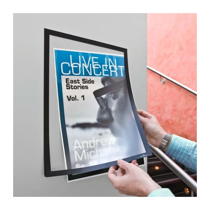 Durable Black A3 Document Display Polyvinyl Chloride Frame 445 mm Height 325 mm Width 4873-01