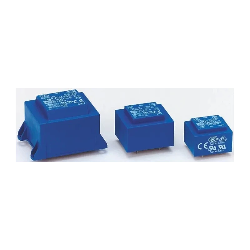 Block 12 V AC 1 Output PCB Transformer, C-UL-US, ENEC 10 (VDE) 36 VA VCM 36/1/12