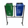 Greenenviro GSS Plastic Waste Bin Material PVC Green & Blue