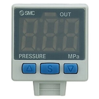 SMC Pneumatic Digital Pressure Sensor, PNP Output, 24V, 10 Bar, IP40, 50°C 