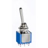 APEM Toggle Switch Panel Mount On-Off-On DPDT Solder Lug Terminal 30 V dc 250 V ac 5649AB-2