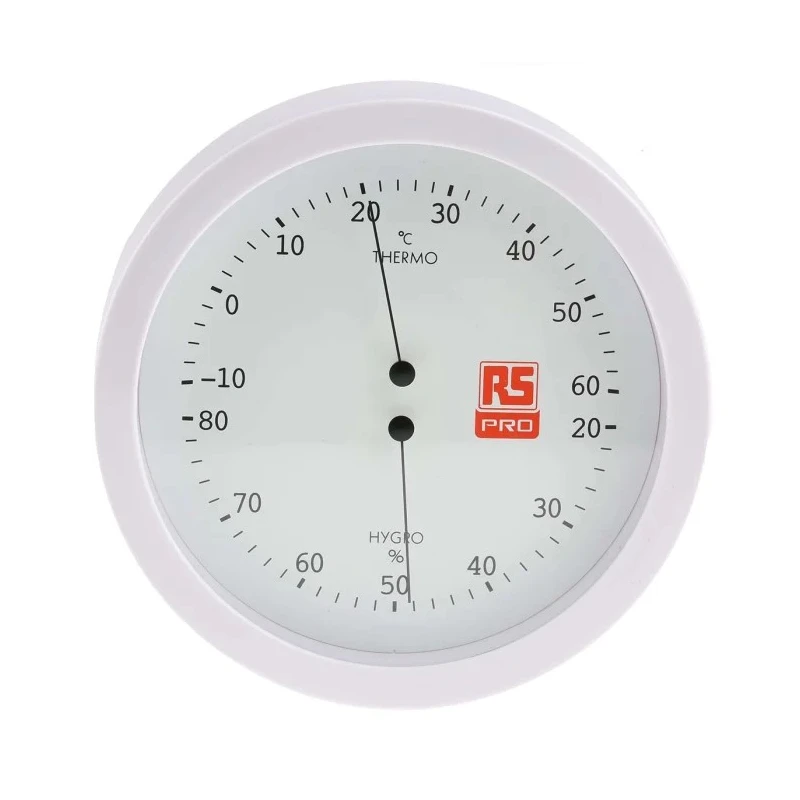 RS PRO Analogue Thermohygrometer Hygrometer, 60 °C Max, ±5% Temperature Accuracy, 80% RH Max, Model 165-1486